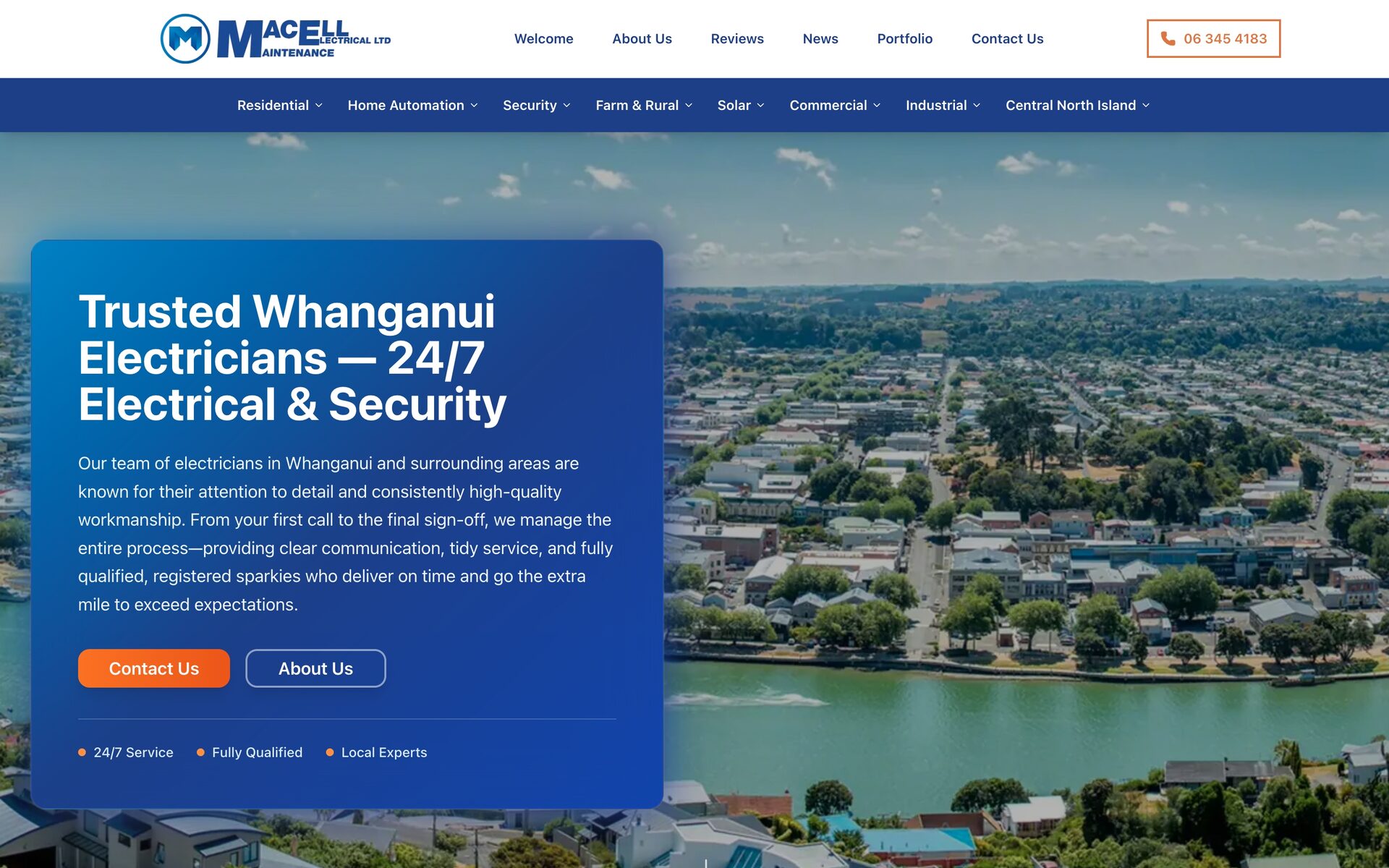 Macell Maintenance & Electrical website screenshot