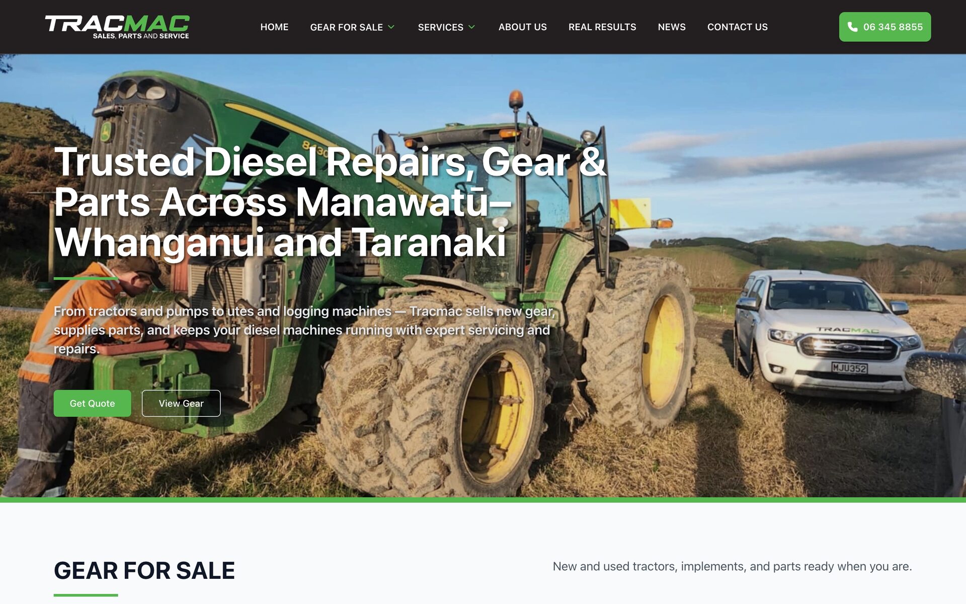 TracMac website screenshot